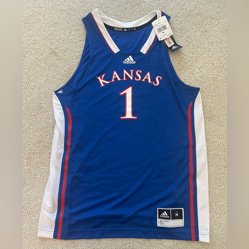 Brand New with tags on - KU Jayhawks basketball jersey #1